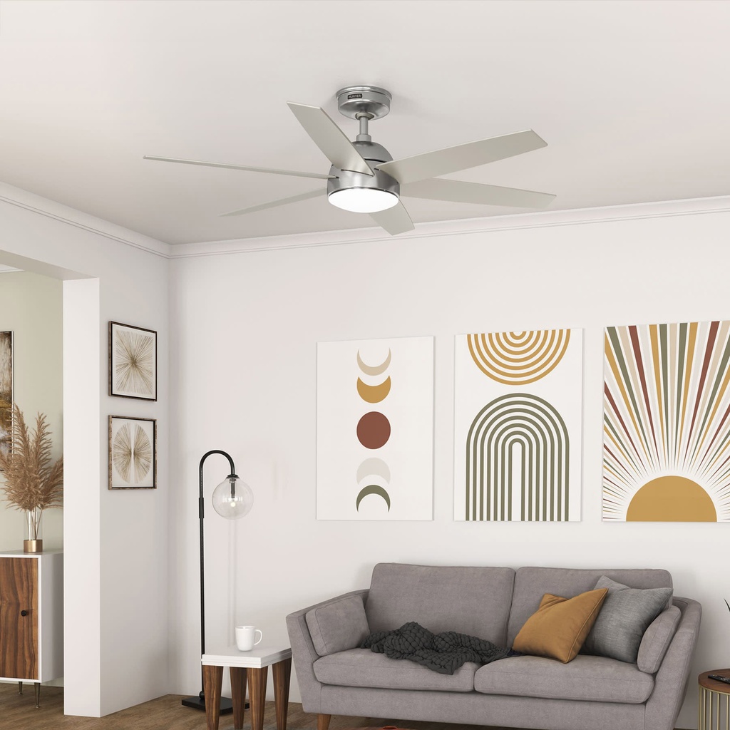 Hunter Anza Brushed Nickel 52 in. Ceiling Fan - 1893057 - 2