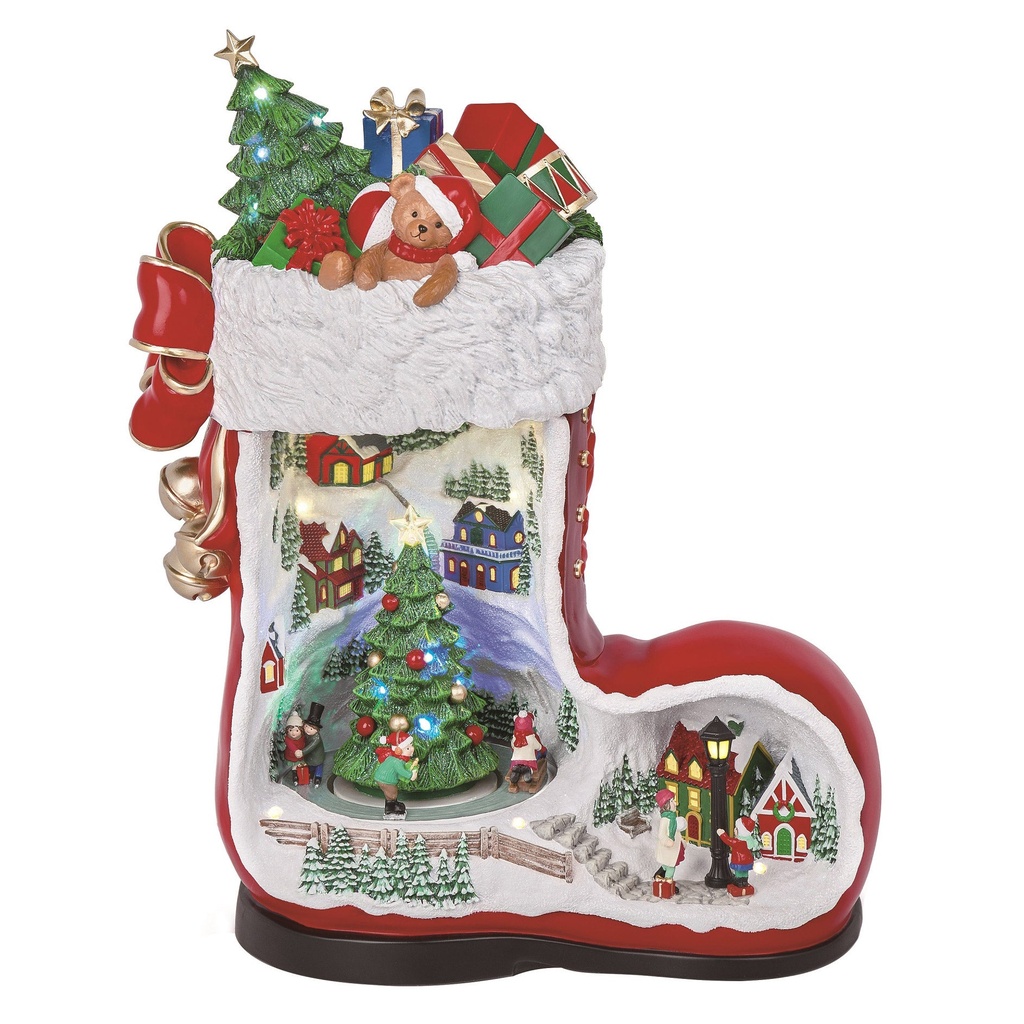 44.2 cm (17.4 in.) Santa Boot with Music - 1931025 - 2