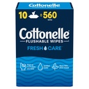 Cottonelle Flushable Wipes, 10 x 56 Wipes - 2095369 - 1