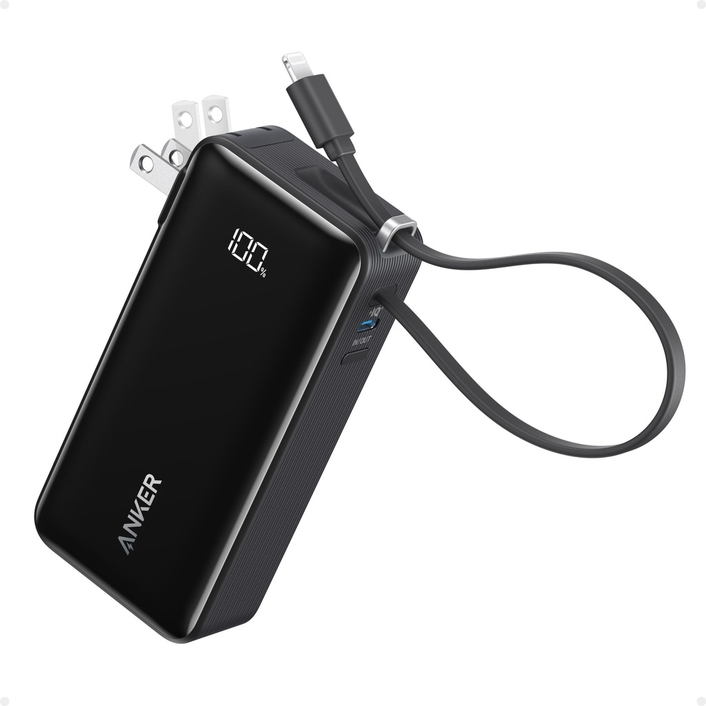 Anker 10K Wireless Portable Charger with Built-In USB-C Cable - 3431800 - 3