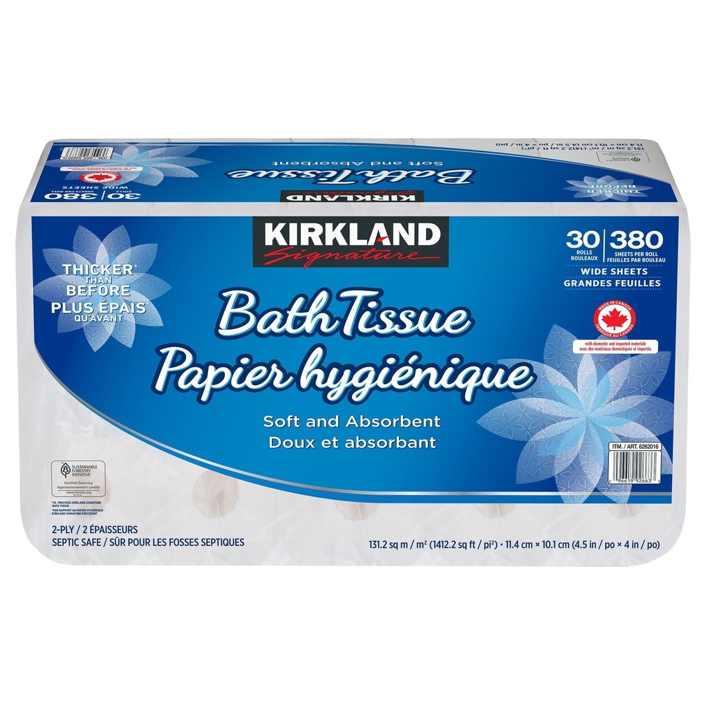 Kirkland Signature 2-ply Bath Tissue, 30-pack - 6262016 - 1