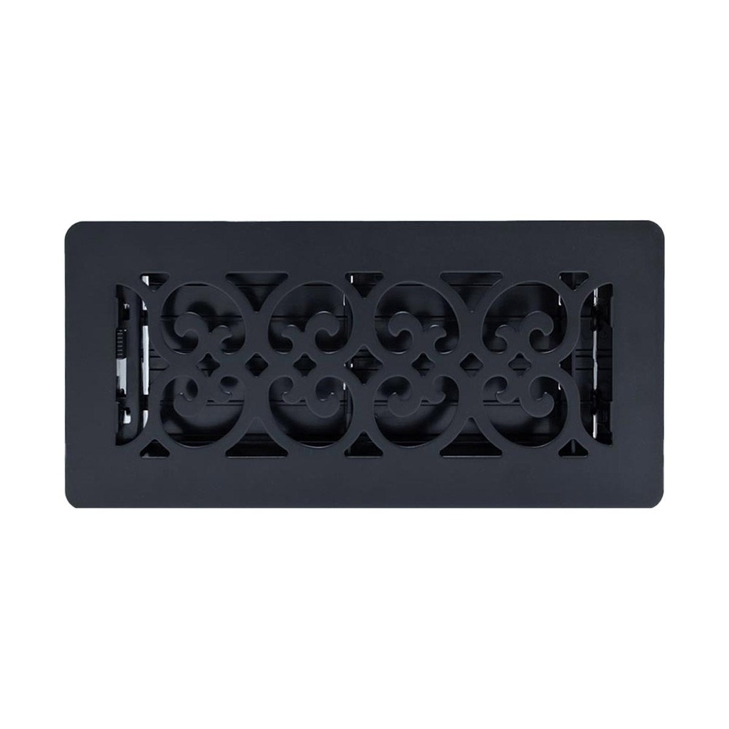 Manor House Black Low Profile Scroll Design Floor Registers, 4-pack 2173889 - 2