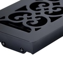 Manor House Black Low Profile Scroll Design Floor Registers, 4-pack 2173889 - 6