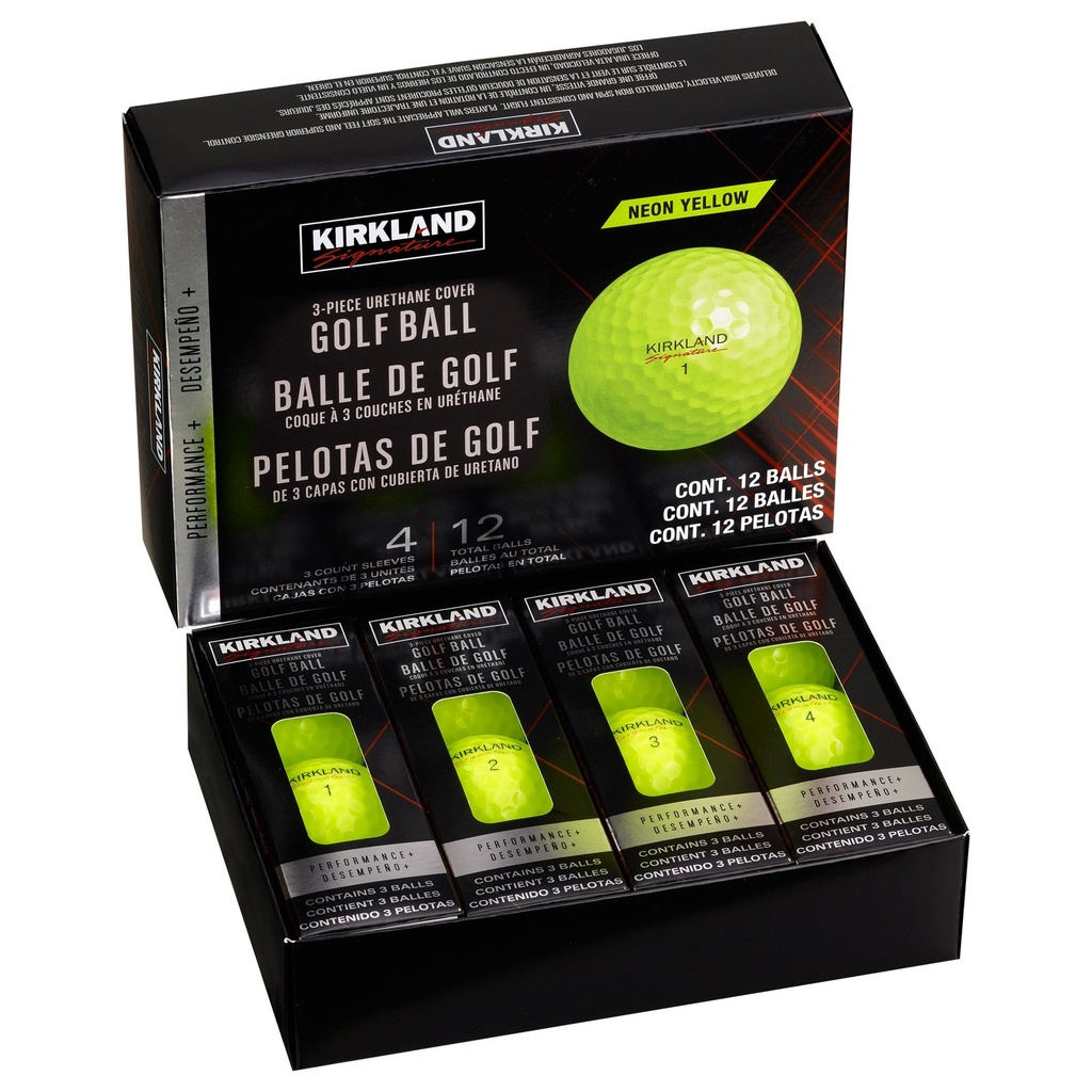 Kirkland Signature 3-piece Golf Ball, Neon Yellow, 24-count 1654550 - 3