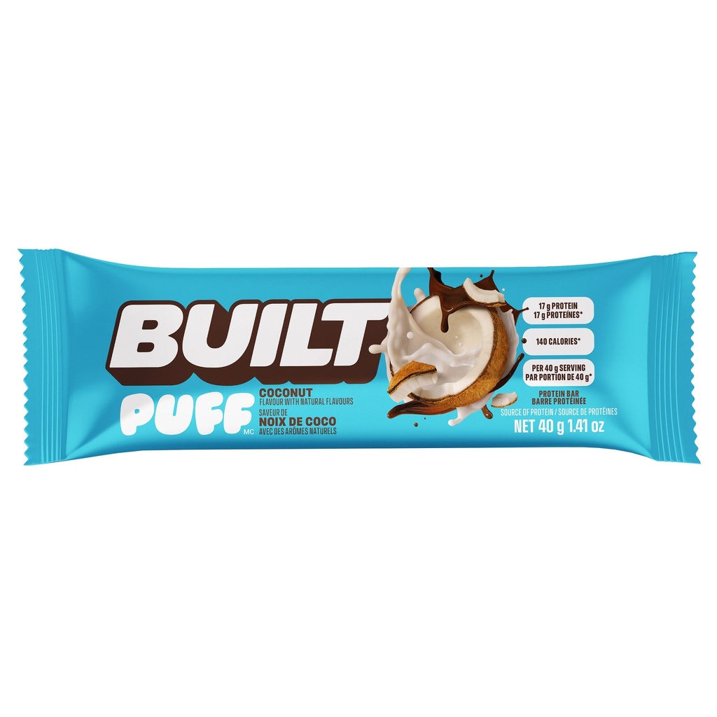 Built Puffs Protein Bars, Brownie Batter Coconut, 14 × 40 g 1851141 - 5