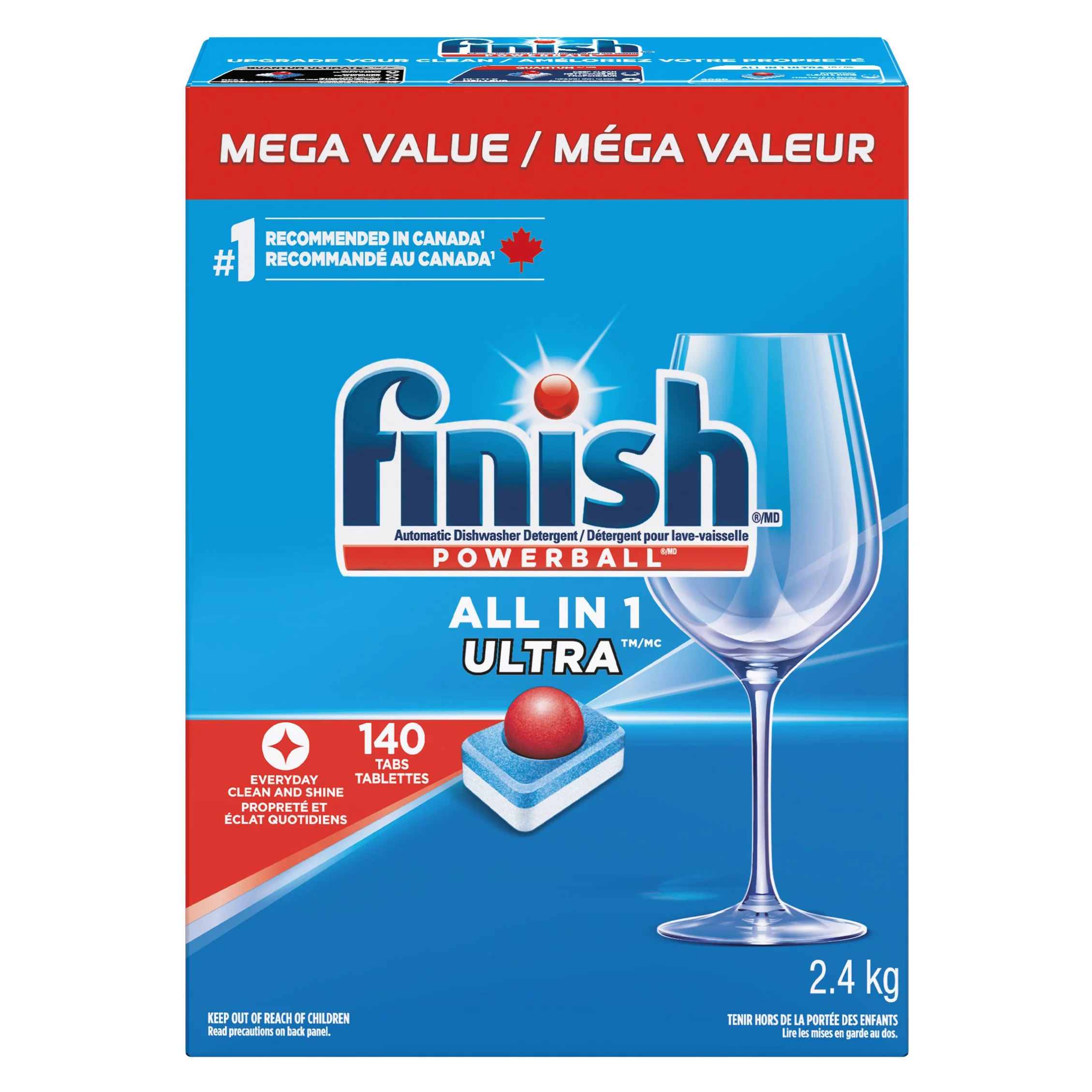 Finish Powerball Dishwasher Detergent, 2.4 kg 3886666 - 2