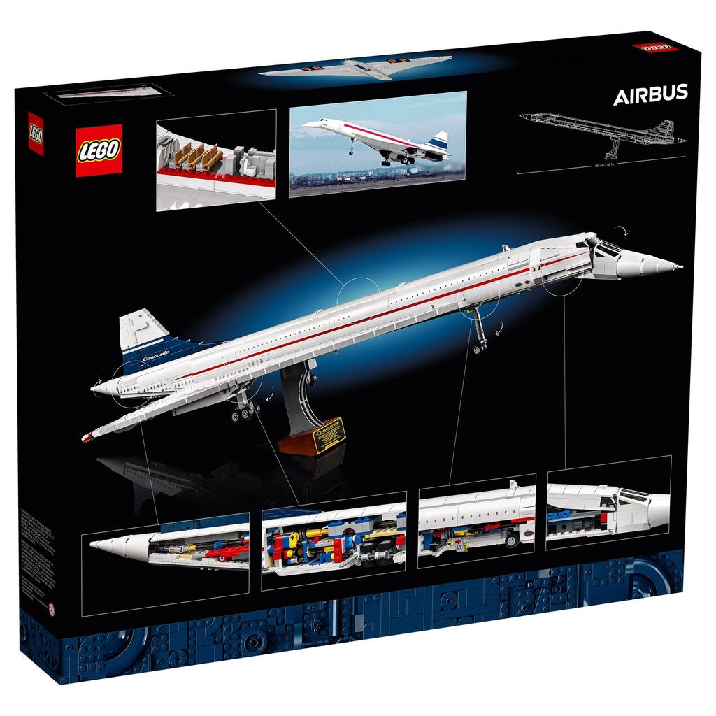 LEGO Icons Concorde Plane 10318 with Bonus LEGO Minecraft The Wolf Stronghold Fortress Playset Video Game Toy 21261 2410318 - 7