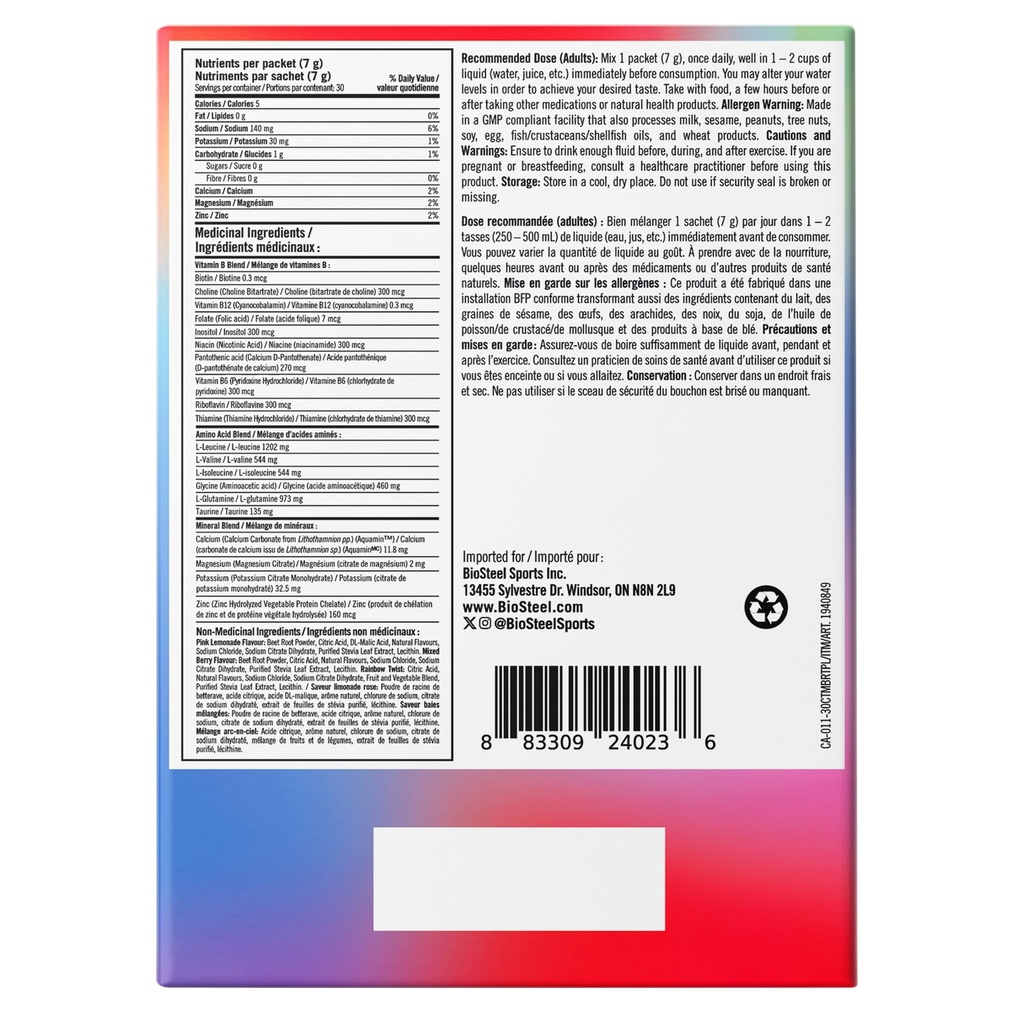 Biosteel Hydration Mix Electrolytes, 30 x 7 g 1940849 - 2