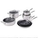 ZWILLING Paradigm Hybrid Ceramic Non-Stick Tri-ply Clad Cookware Set, 11-piece 1901727 - 1