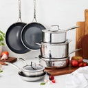 ZWILLING Paradigm Hybrid Ceramic Non-Stick Tri-ply Clad Cookware Set, 11-piece 1901727 - 3
