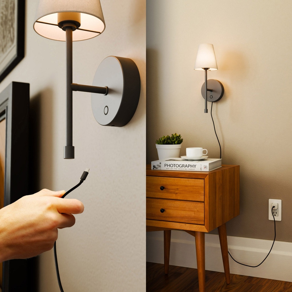 Globe Electric Wireless Rechargeable Wall Sconce, 2-pack 1806224 - 5