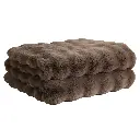 House and Home by Lynda Reeves Luxe Faux Fur Throw -Brown - 1952611