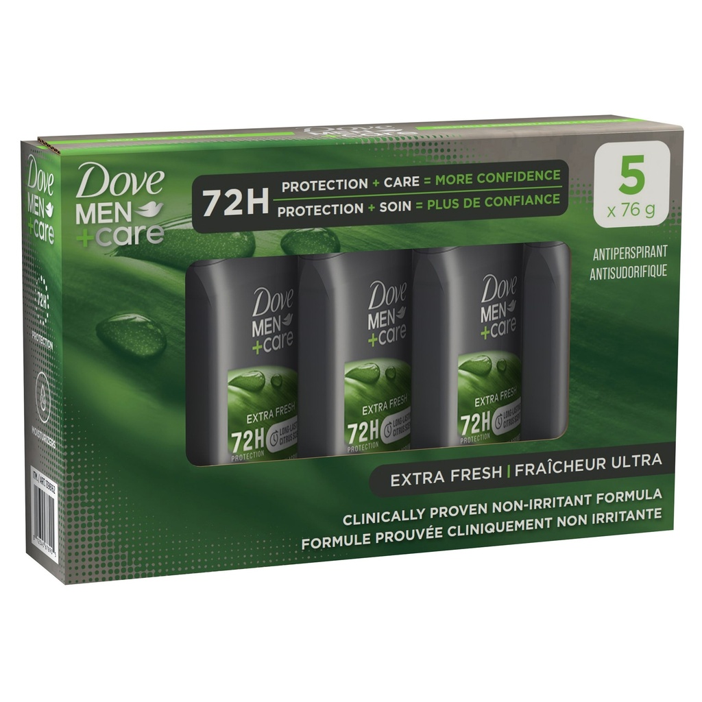Dove Antiperspirant Deodorant for Men, 5 x 76 g - 1398162 - 2