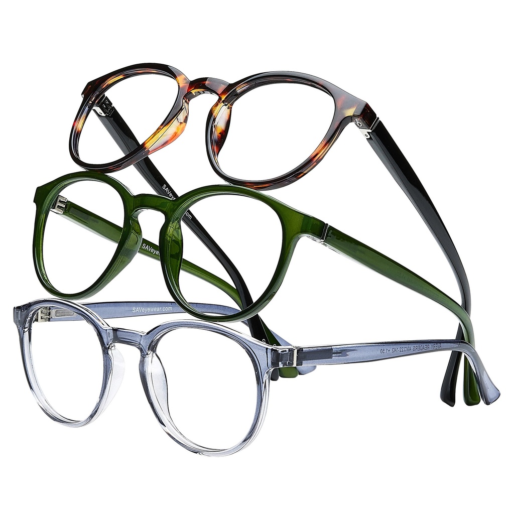 Innovative Eyewear Avery Retro Round Readers, Pack of 3 - 1802600 - 1