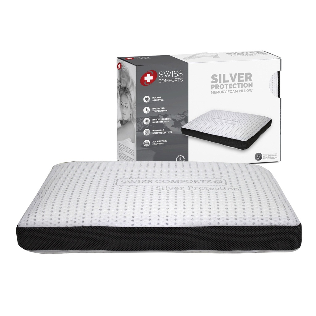 Swiss Comforts Silver Memory Foam Pillow 1262440