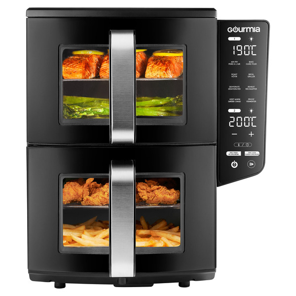 Gourmia 4 Dish Dual Basket Air Fryer with Sync Finish & Sync Cook, 10.4 L (11 qt.) 3333015