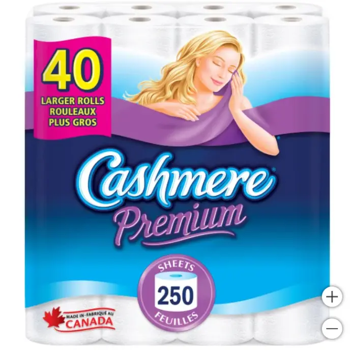 Cashmere Premium Soft, Thick Toilet Paper, Hypoallergenic, and Septic Safe, 40-pack -