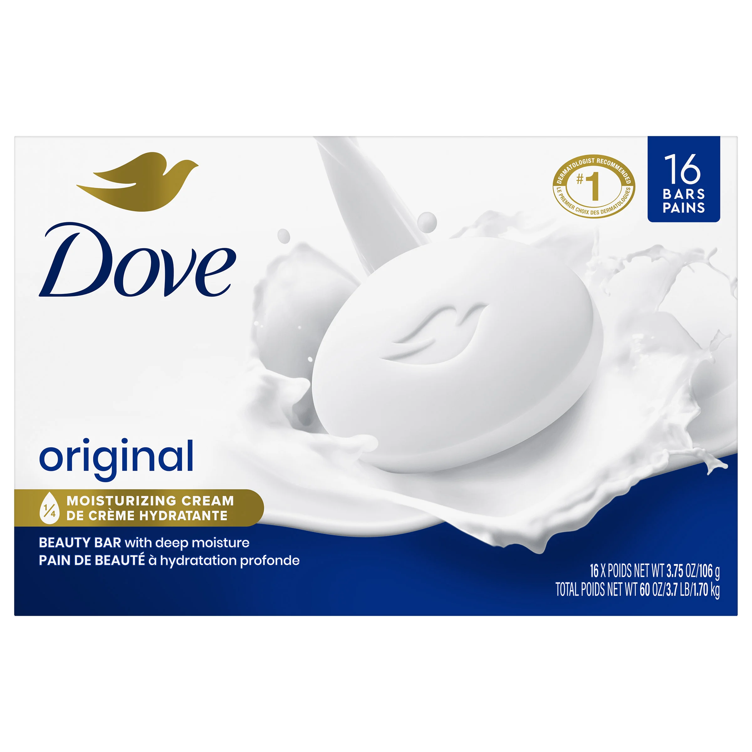 Dove Original Bar Soap, 16 x 106 g - 1555495