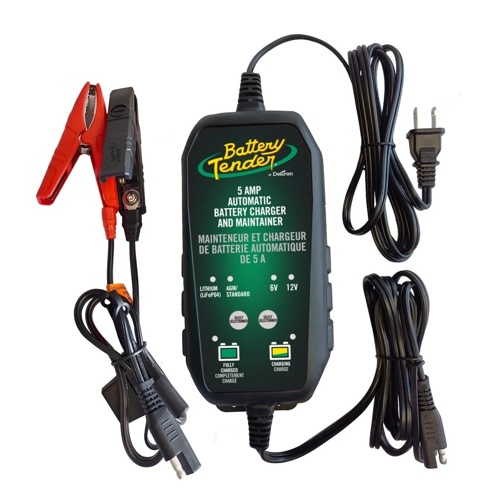 Battery Tender 6V/12V, 5 Amp Selectable Lead Acid and Lithium Battery Charger 1737819
