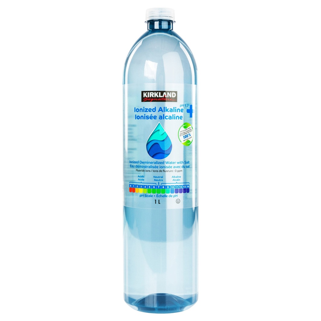 Kirkland Signature Ionized Alkaline Spring Water, 18 x 1 L - 4165934