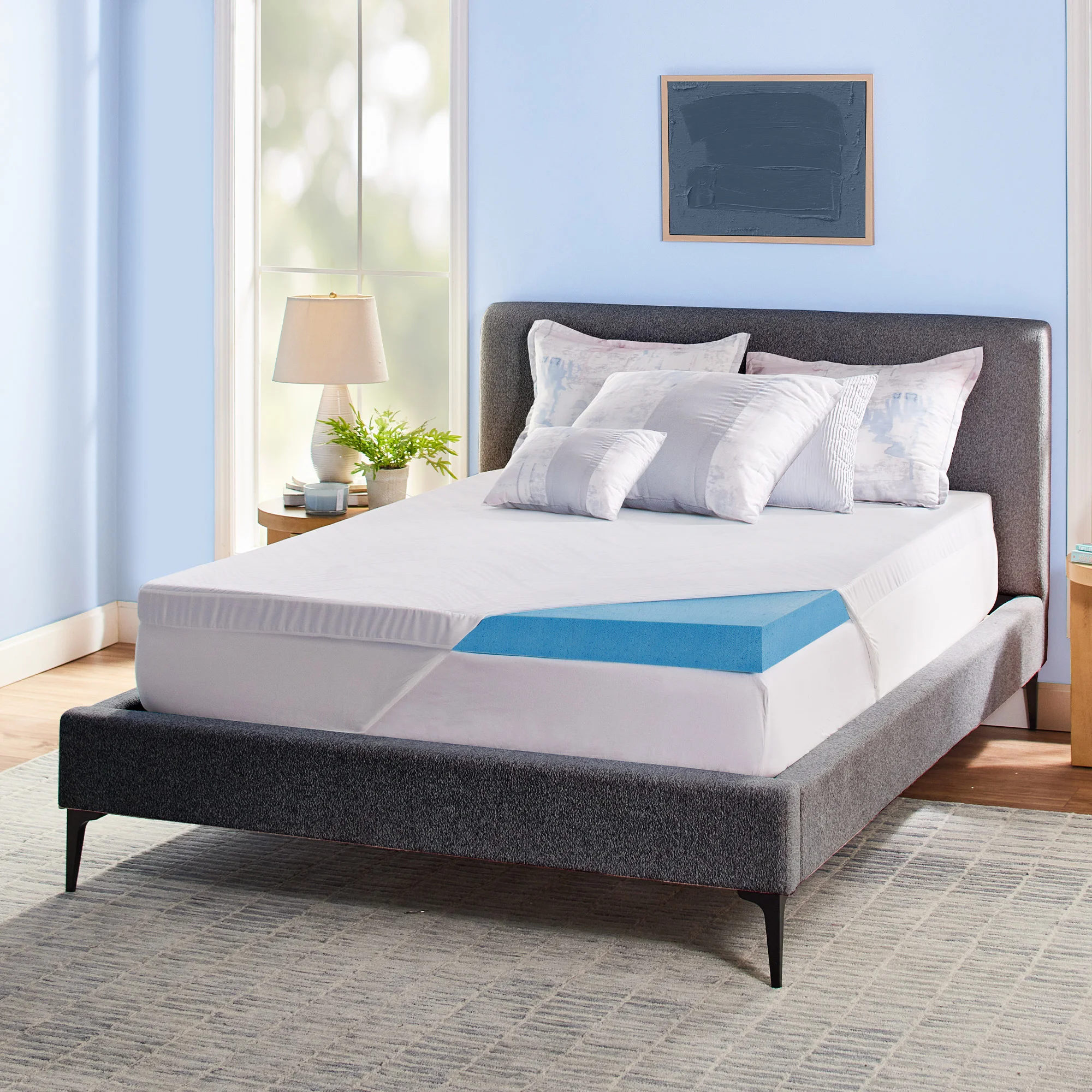 Novaform 3 in. Soothing Cool Plus Gel Memory Foam Mattress Topper - Twin - 5529224