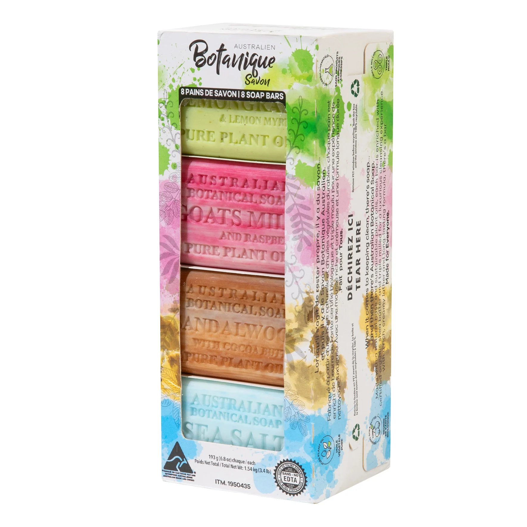 Australian Botanical Soap, Variety Pack, 8 x 193 g - 1950435