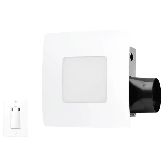 Dewstop 80-110 CFM Easy Install Bathroom Bath Exhaust Fan with Adjustable LED Light,Humidity Sensing