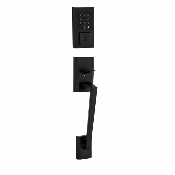 Weiser Camino Handleset With Smartcode Touchpad Electronic Deadbolt, Black