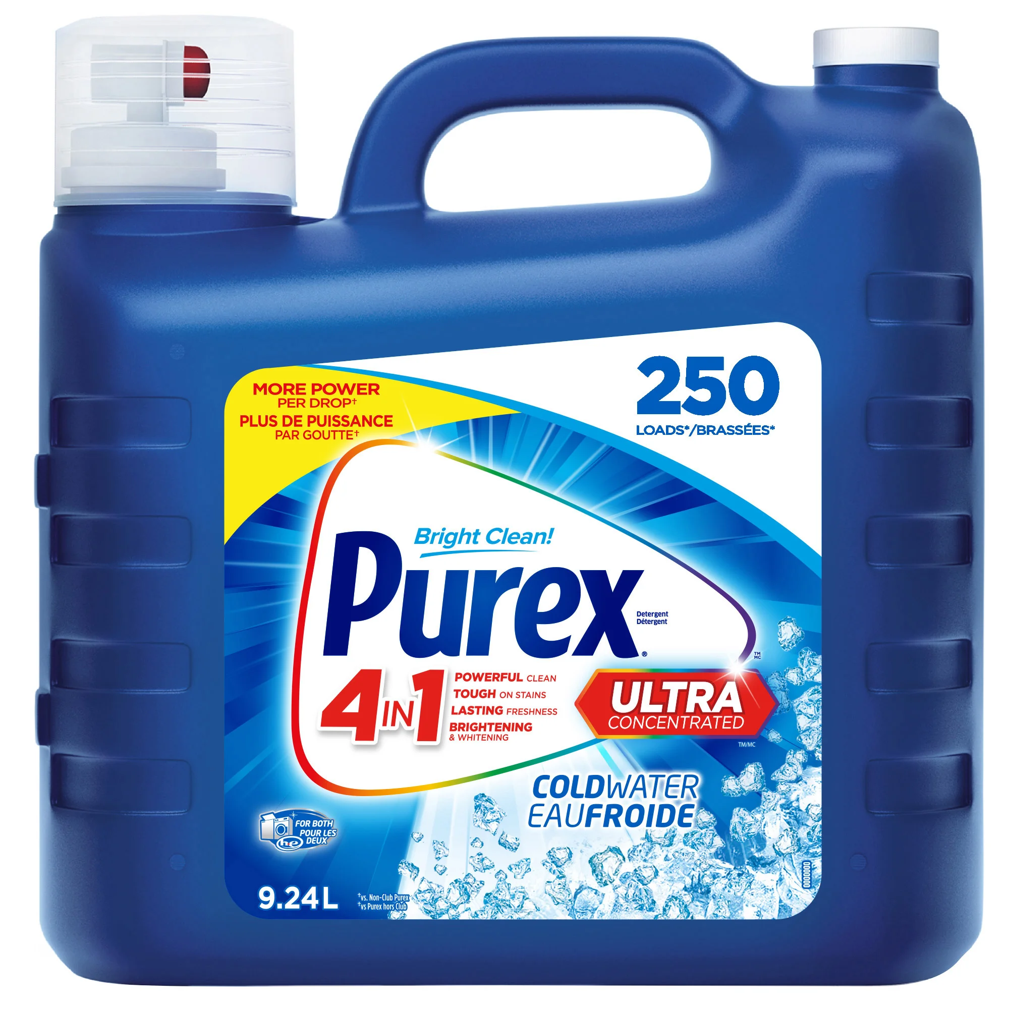 Purex Cold Water Ultra Concentrated Laundry Detergent, 250 Wash Loads - 1628215
