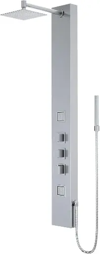 VIGO Rector 2Jet Shower Massage Panel with Thermostatic Control  Stainless Steel