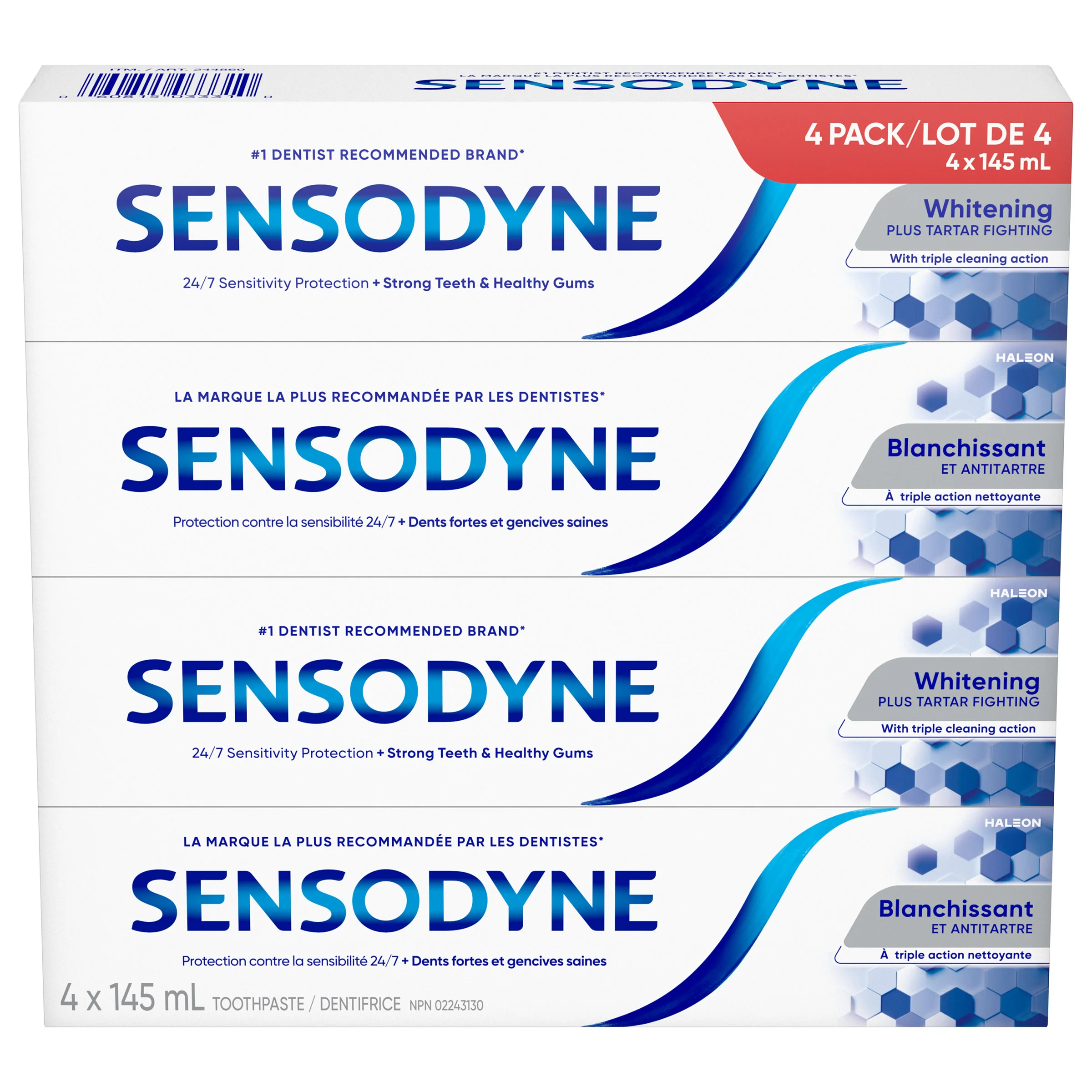 [244860] Sensodyne Whitening Toothpaste, 4 x 145 mL