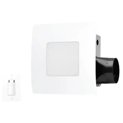 Dewstop 80-110 CFM Easy Install Bathroom Bath Exhaust Fan with Adjustable LED Light,Humidity Sensing