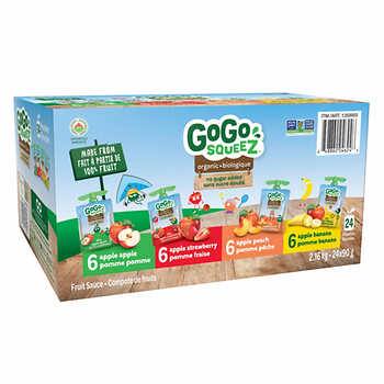 GoGo Squeez Organic Fruit Sauce Variety Pack 24x90 g