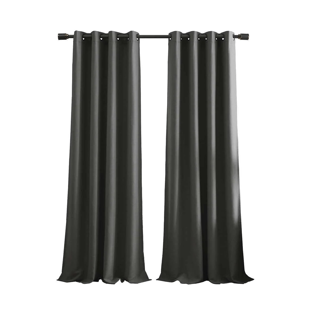Bon Luxe Varsity Collection Blackout Curtain Panel, 2-Panel, Dark Grey