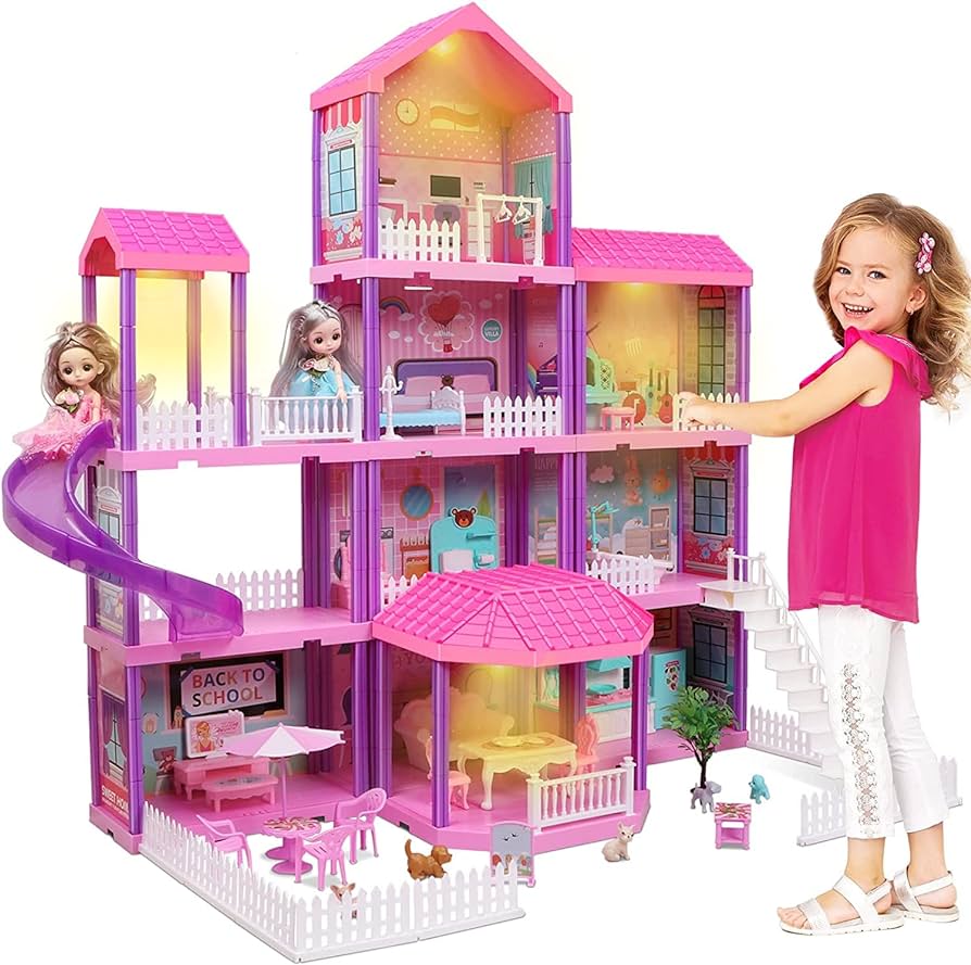 Beefunni Doll House w/ Furniture & Accessories
