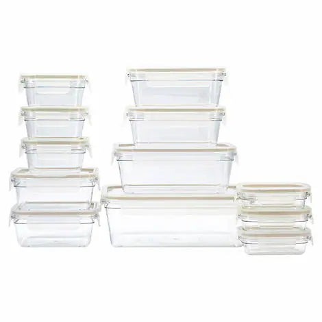 Clearlock Plastic Food Storage Set, 24-pieces