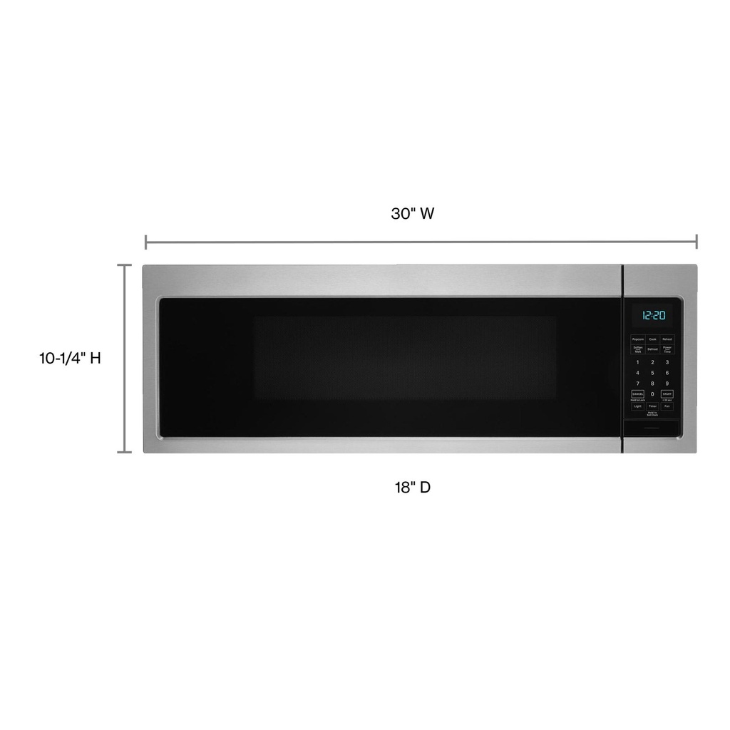 Whirlpool 1.1 cu ft. Over-the-Range Low Profile Microwave Hood Combination - 360 CFM - 7451252 - 2