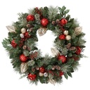 76.2 cm (30 in.) Pre-Lit Wreath with 50 Battery Operated LED Lights - 1487773 - 1