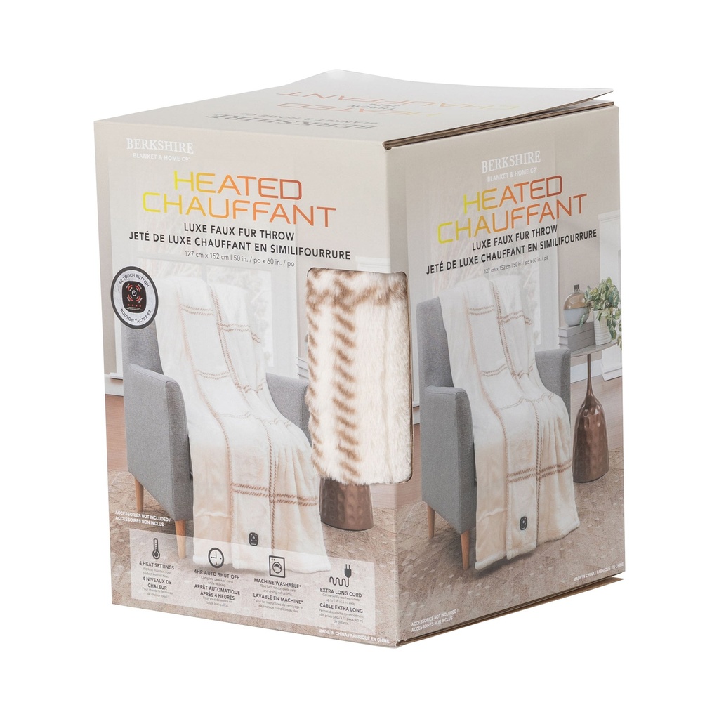 Berkshire - Heated Luxe Faux Fur Throw - 1949913 - 3