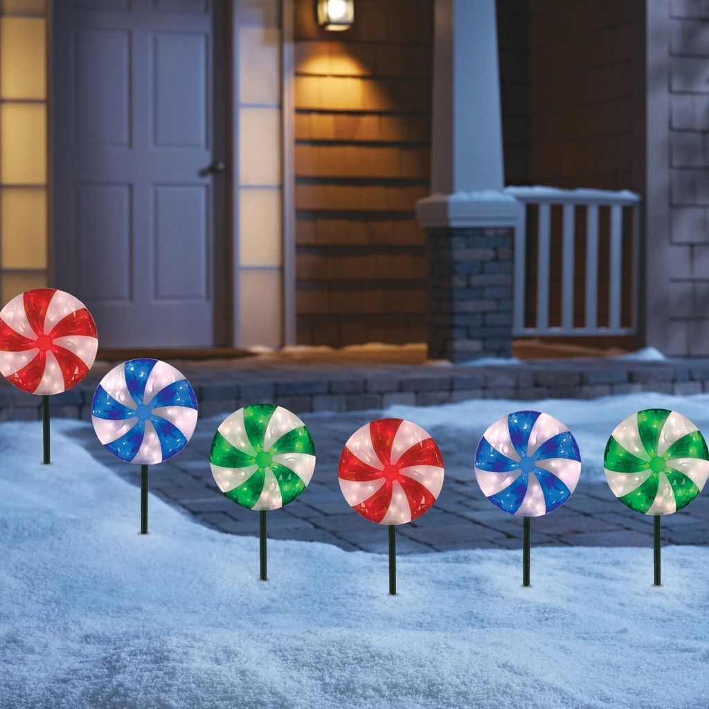 Set of 6 LED Lawn Stakes - 2060230 - 1