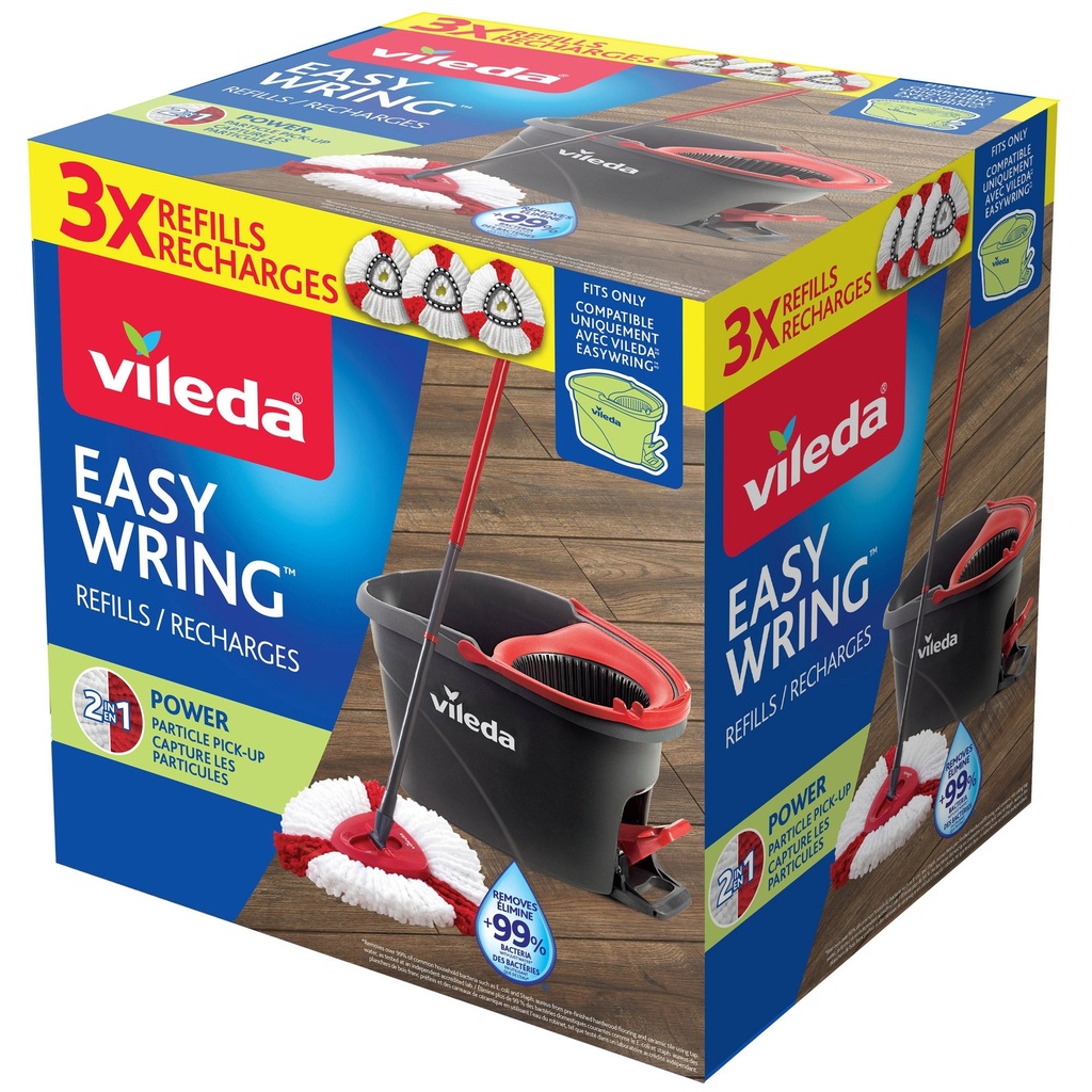 Vileda EasyWring Spin Mop Power Refills, 3-pack - 1815729