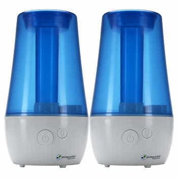 PureGuardian 70-Hour Ultrasonic Cool Mist Humidifier 2-Pack Ultrasonic Technology 1001689