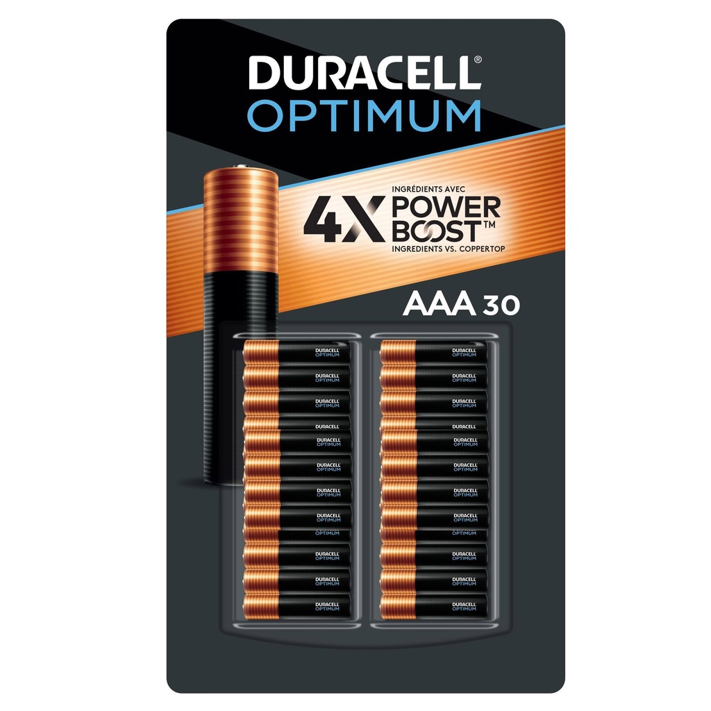 Duracell Optimum AAA Batteries with Power Boost Ingredients, 30 count - 1628803