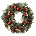 76.2 cm (30 in.) Pre-Lit Wreath with 50 Battery Operated LED Lights - 1487773