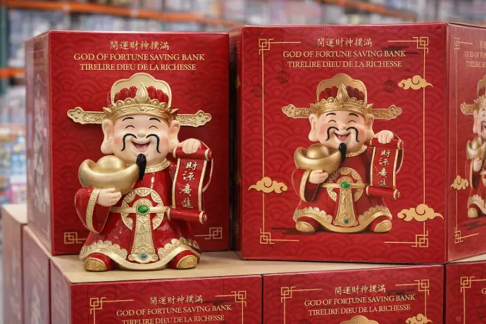 God of Fortune Ceramic Coin Bank – Large Decorative Figurine