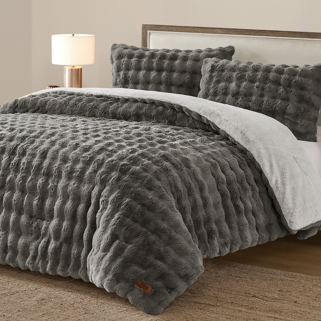 FRYE 3-piece Faux Fur Comforter Set - 9628500