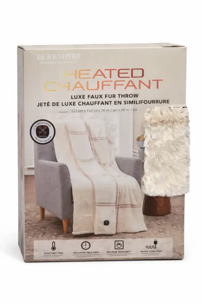 BERKSHIRE ELECTRIC HEATED THROW 50 IN X 60 IN