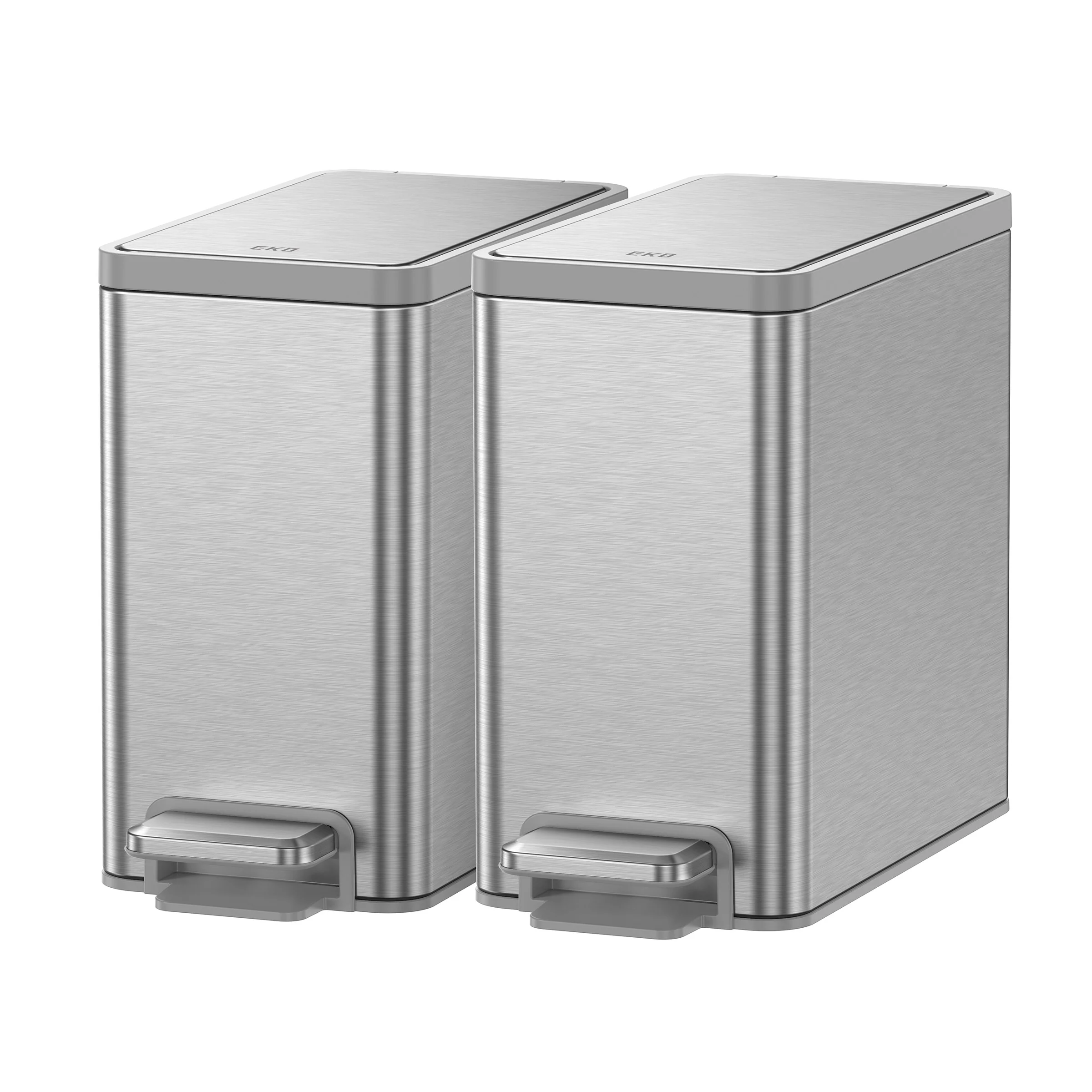 EKO 6.7L Step Trash Can, 2-pack - 1941814