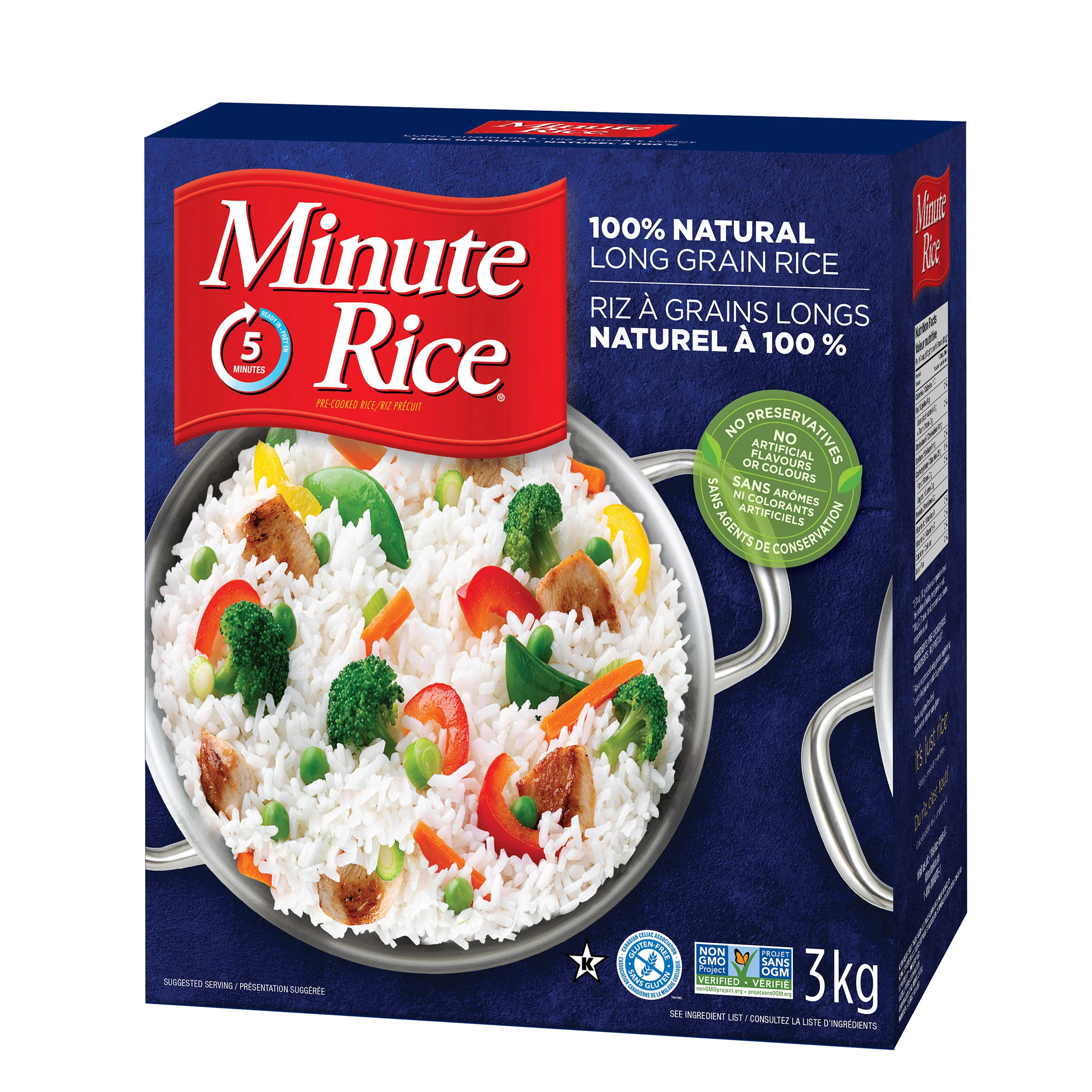 Minute Rice Long-grain Rice, 3 kg - 249118