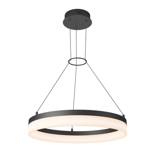 [1136067] Artika Optical Ring LED Pendant Light Fixture - Black - 1136067